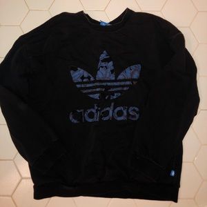 Adidas navy blue crew neck sweatshirt